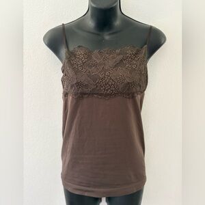 Banana Republic Brown Stretchy Casual Lace Cami